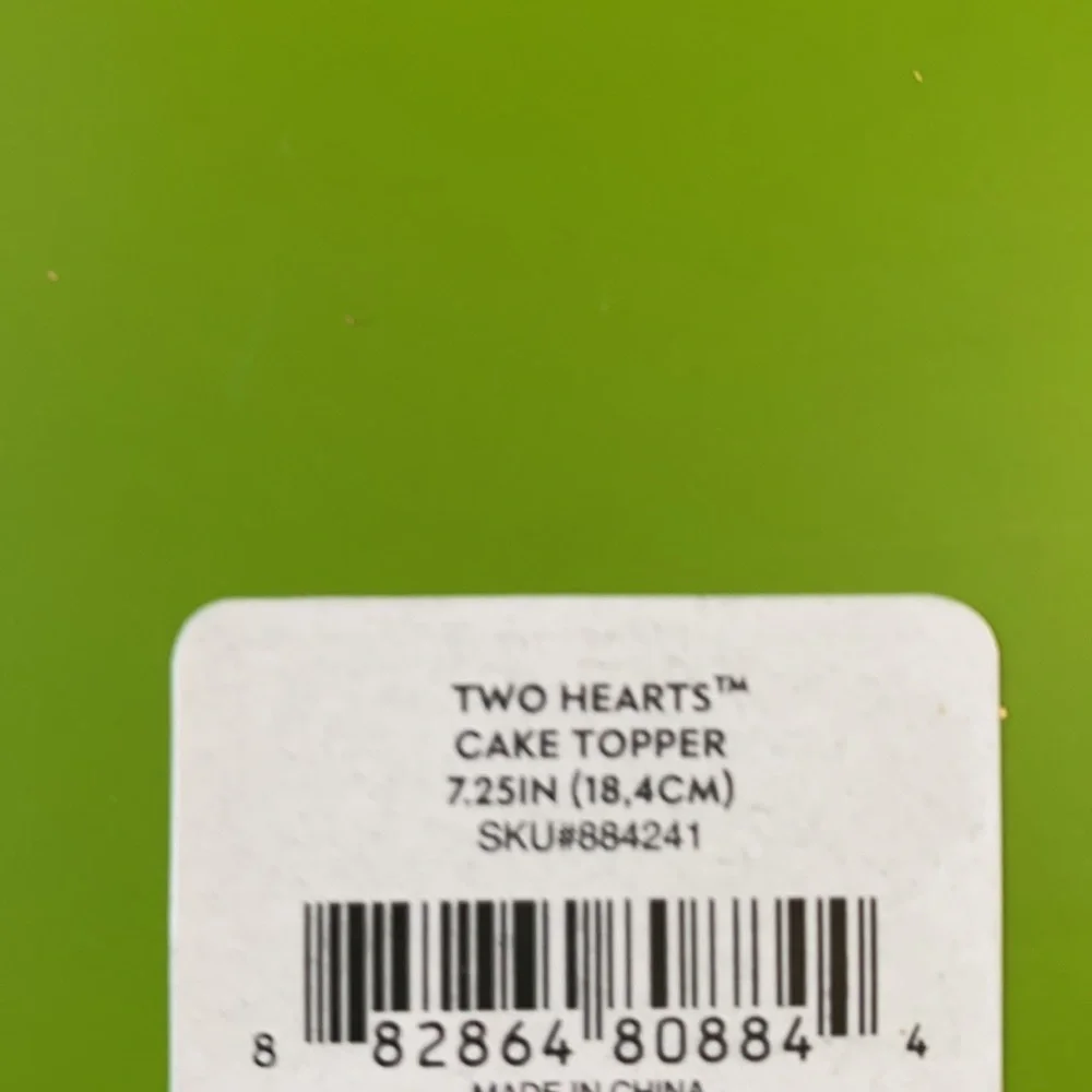 Kate Spade two hearts Wedding set cake topper & Forks set. “I DO, ME TO”